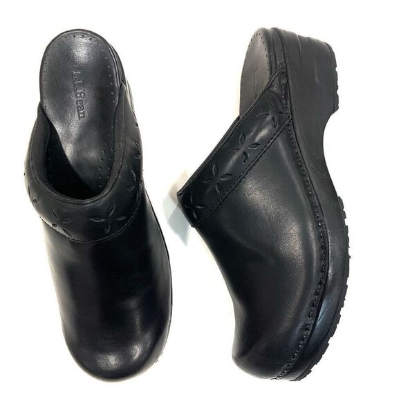 L.L. BEAN Leather Clogs (Sz 9.5) - Picture 3 of 10